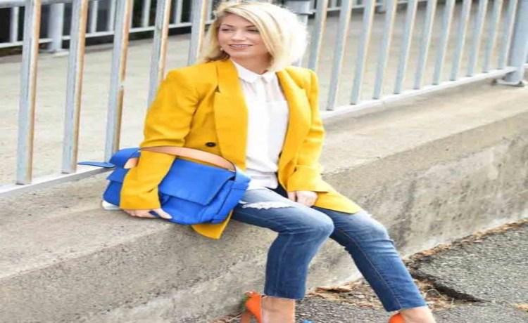 بلوز یا شومیز حریر با کت بلیزر