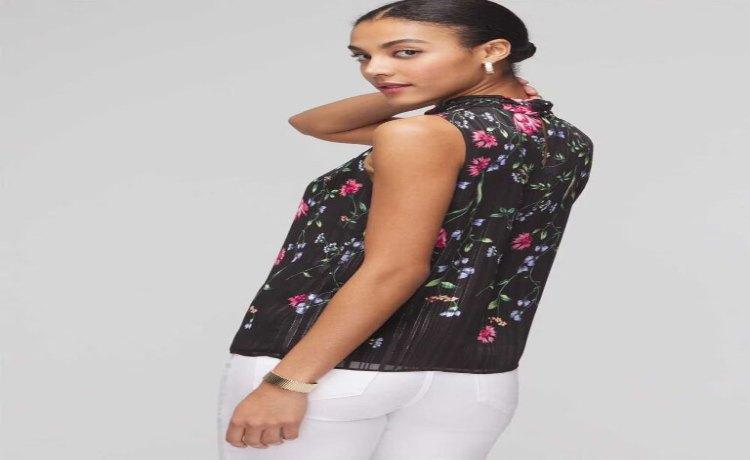 تاپ زنانه یقه بسته