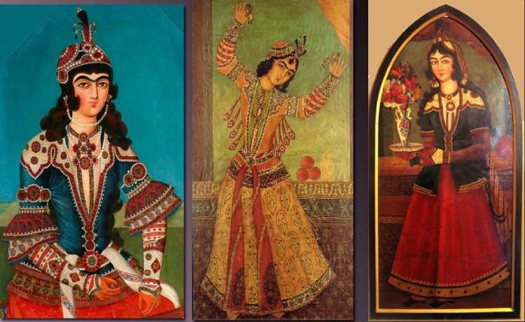 سفر همسر فتحعلی شاه به انگلیس با لباس آن زمان در مد و فشن ایران