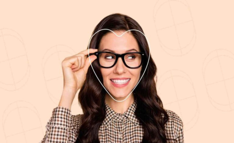 عینک قلبی به چه صورتی میاد