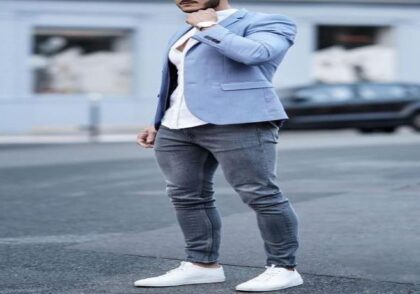 استایل با کت مردانه