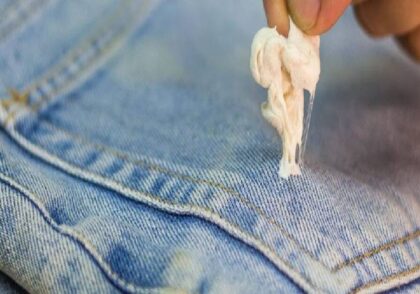 پاک کردن آدامس از روی لباس