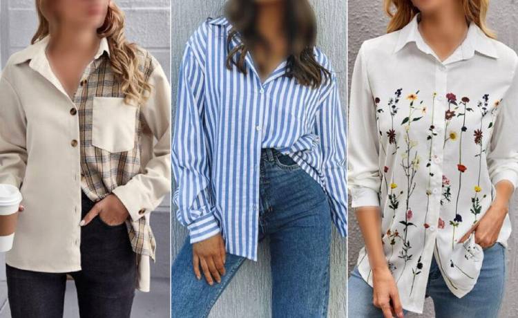 بلوز آستین کوتاه با دامن چین‌دار