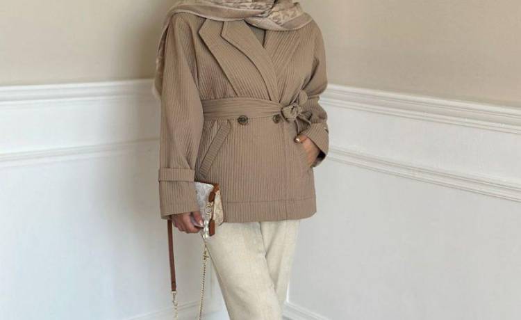 مانتو کتی با شلوار پارچه‌ای