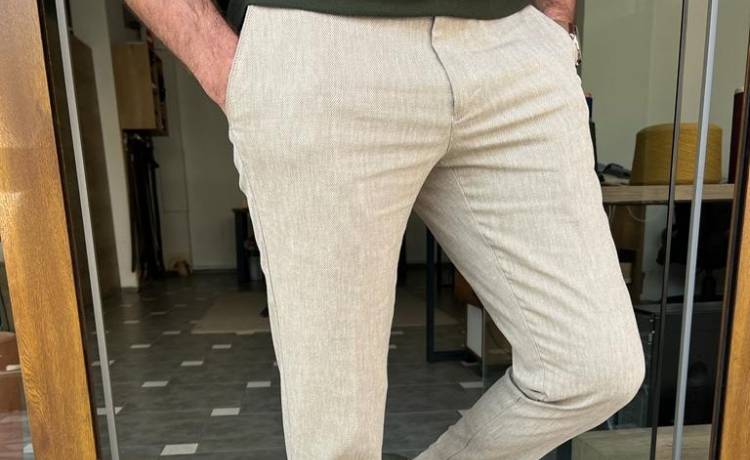 شلوار کتان اسکینی