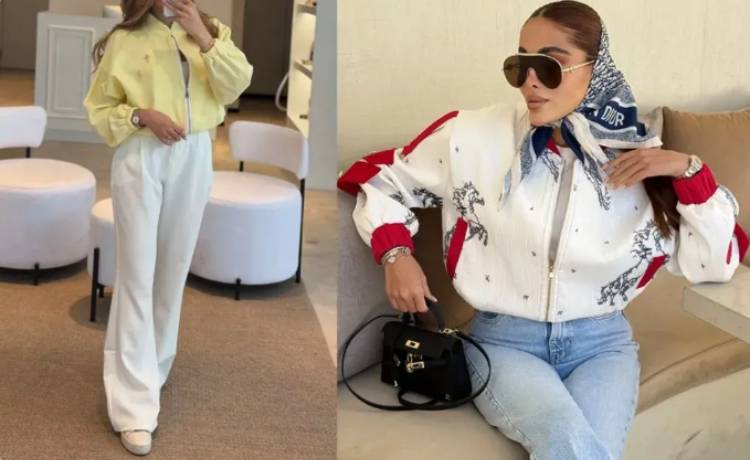 استایل با بامبر جکت زنانه