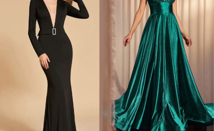 مدل لباس مجلسی شیک بلند دخترانه یقه هفت