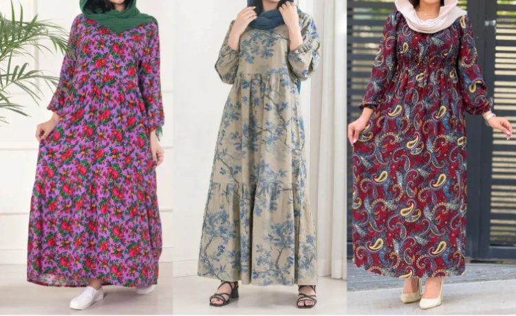پیراهن ماکسی نخی برای سفر ساحلی
