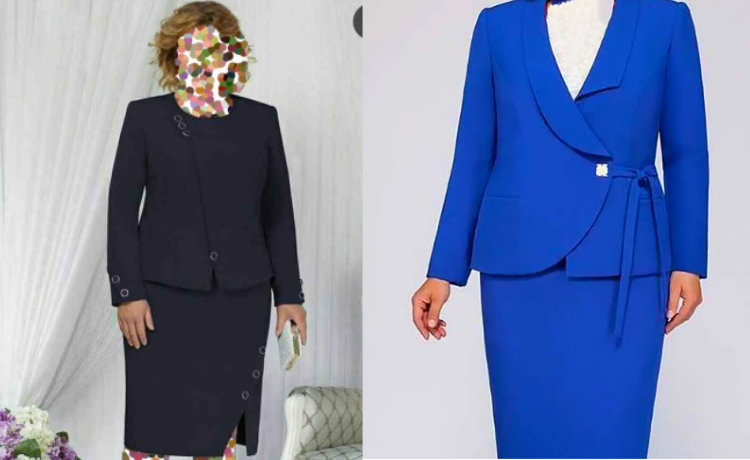 کت دامن تک رنگ ساده