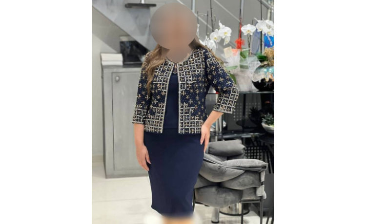 کت دامن سنگ دوزی