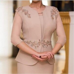 کت و دامن ساده تا زیر زانو