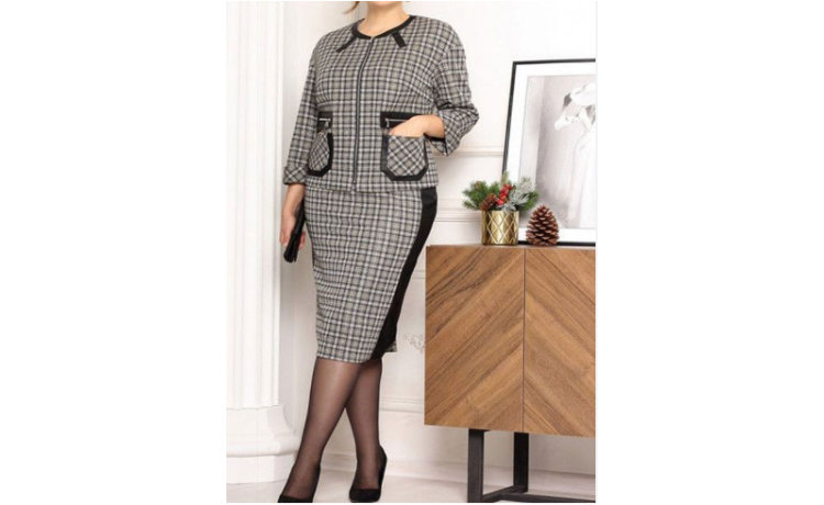 کت و دامن چهارخانه