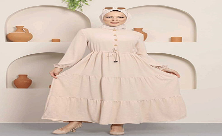 مانتو پیراهنی دکمه دار کمر چین_دار مدل مانتو دکمه دار شیک