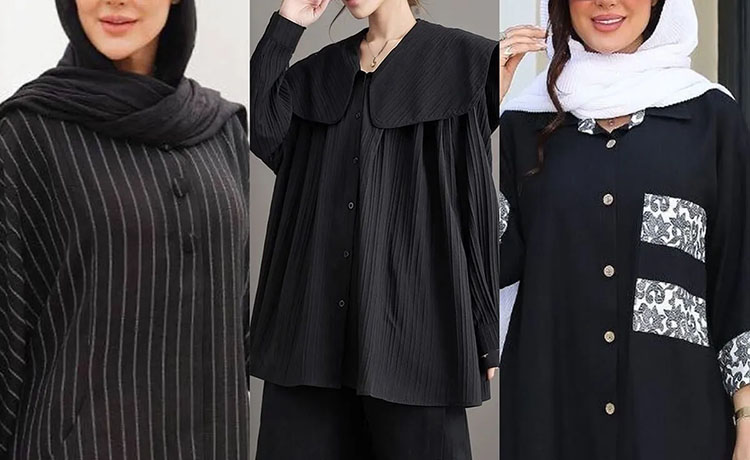 مدل لباس زنانه برای محرم تونیک بلند و گشاد