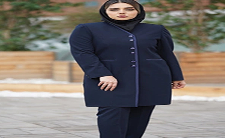 مدل مانتو جدید برای افراد چاق و قد کوتاه یقه ایستاده یا یقه دیپلمات