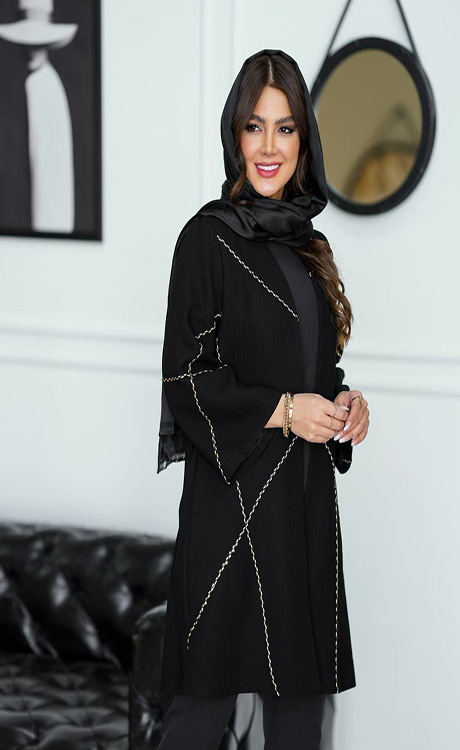 مدل مانتو مشکی راسته
