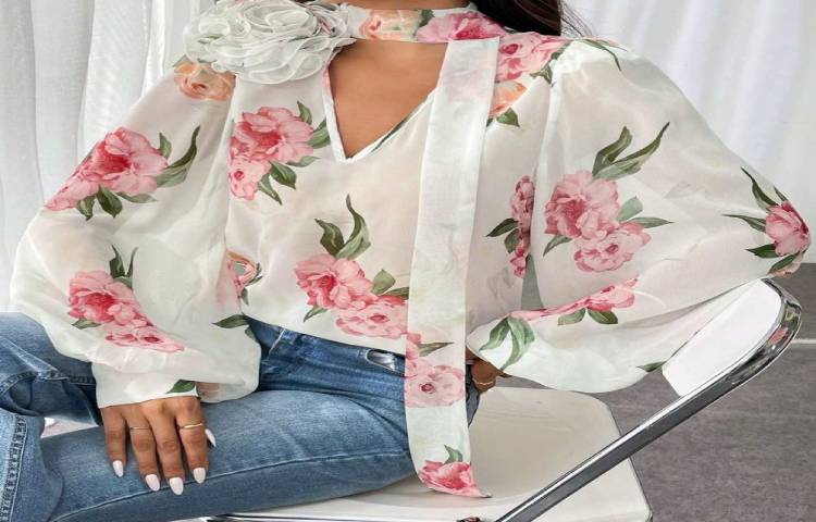 زیباترین مدل شومیز حریر گلدار