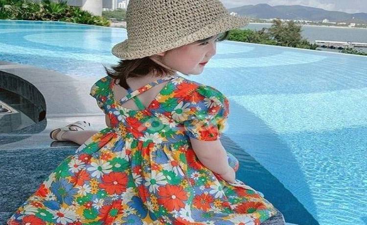 مدل پیراهن دخترانه نخی