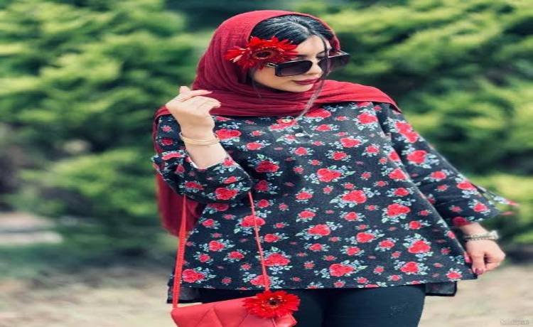 مدل پیراهن نخی گلدار کوتاه