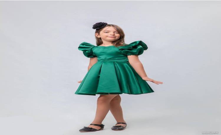 پیراهن دخترانه آستین پفی