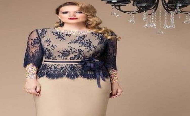 مدل لباس مجلسی سایز بزرگ گیپور