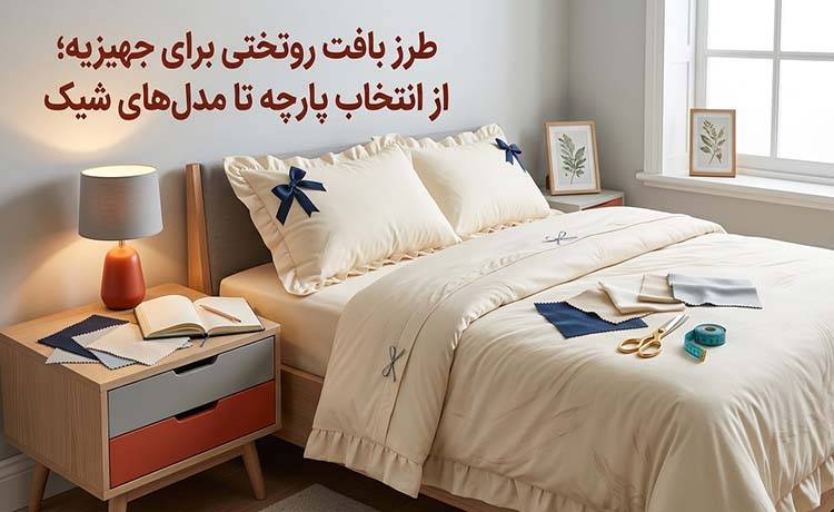 طرز بافت روتختی برای جهیزیه؛ از انتخاب پارچه تا مدل‌های شیک و کاربردی
