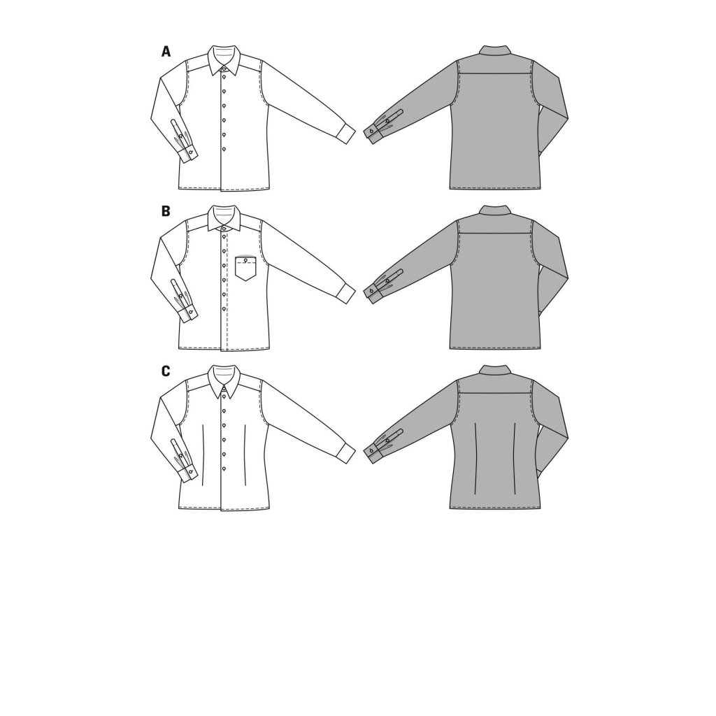 فروش اینترنتی الگو پیراهن مردانه بوردا استایل کد 7045 سایز 44 تا 60 متد مولر