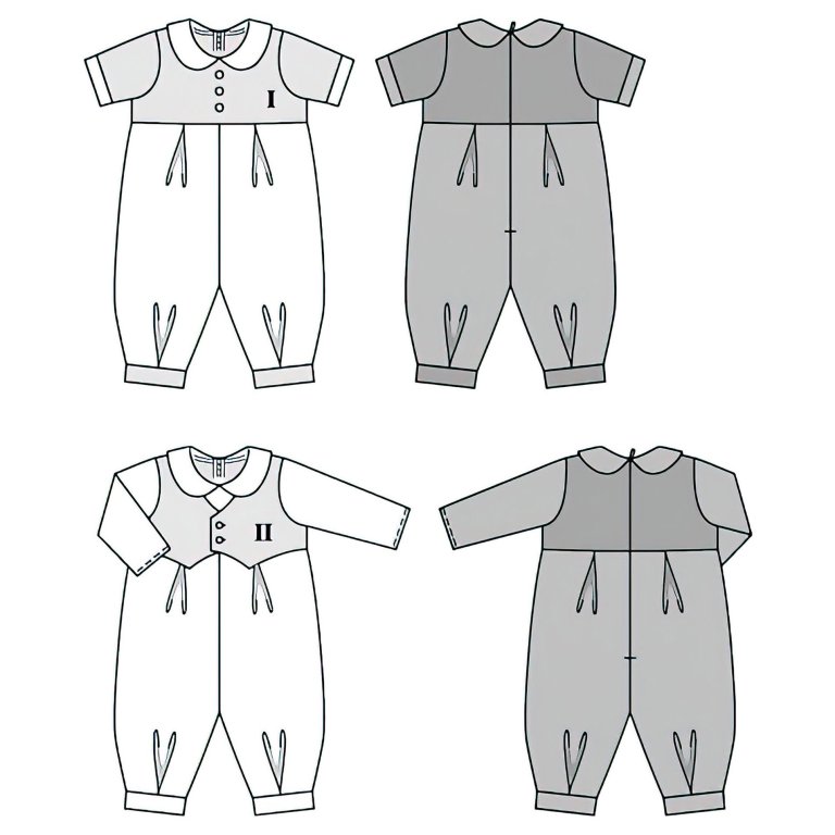 الگو خیاطی لباس نوزادی بوردا کیدز کد 9369 سایز 1 ماه  تا 18 ماه متد مولر
