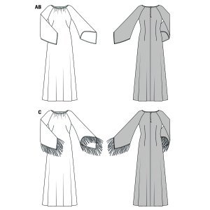 الگو خیاطی پیراهن مجلسی زنانه بوردا استایل کد 6892 سایز 34 تا 44 متد مولر