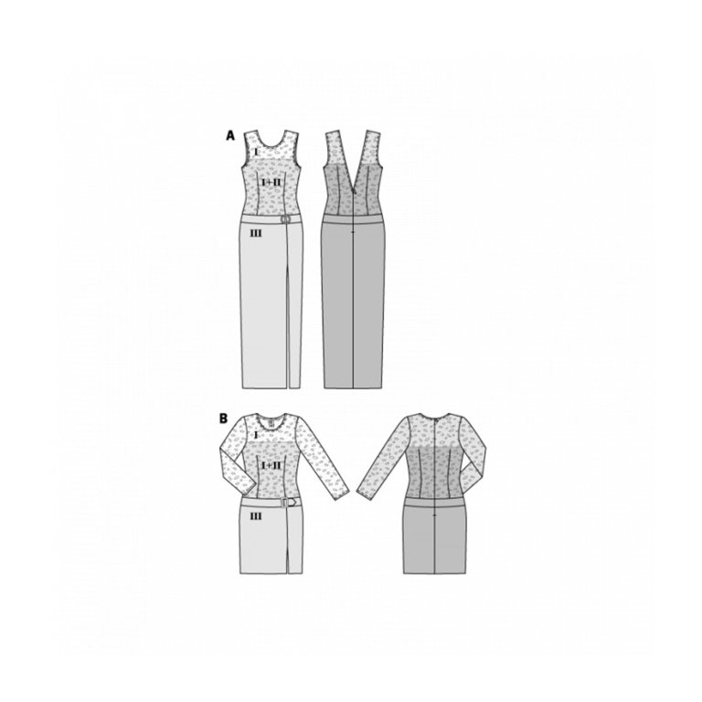 الگوی خیاطی لباس مجلسی زنانه بوردا استایل کد 6707 سایز 34 تا 44 متد مولر