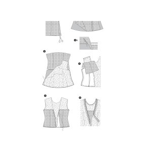 خرید اینترنتی الگوی خیاطی لباس مجلسی زنانه بوردا استایل کد 6707 سایز 34 تا 44 متد مولر