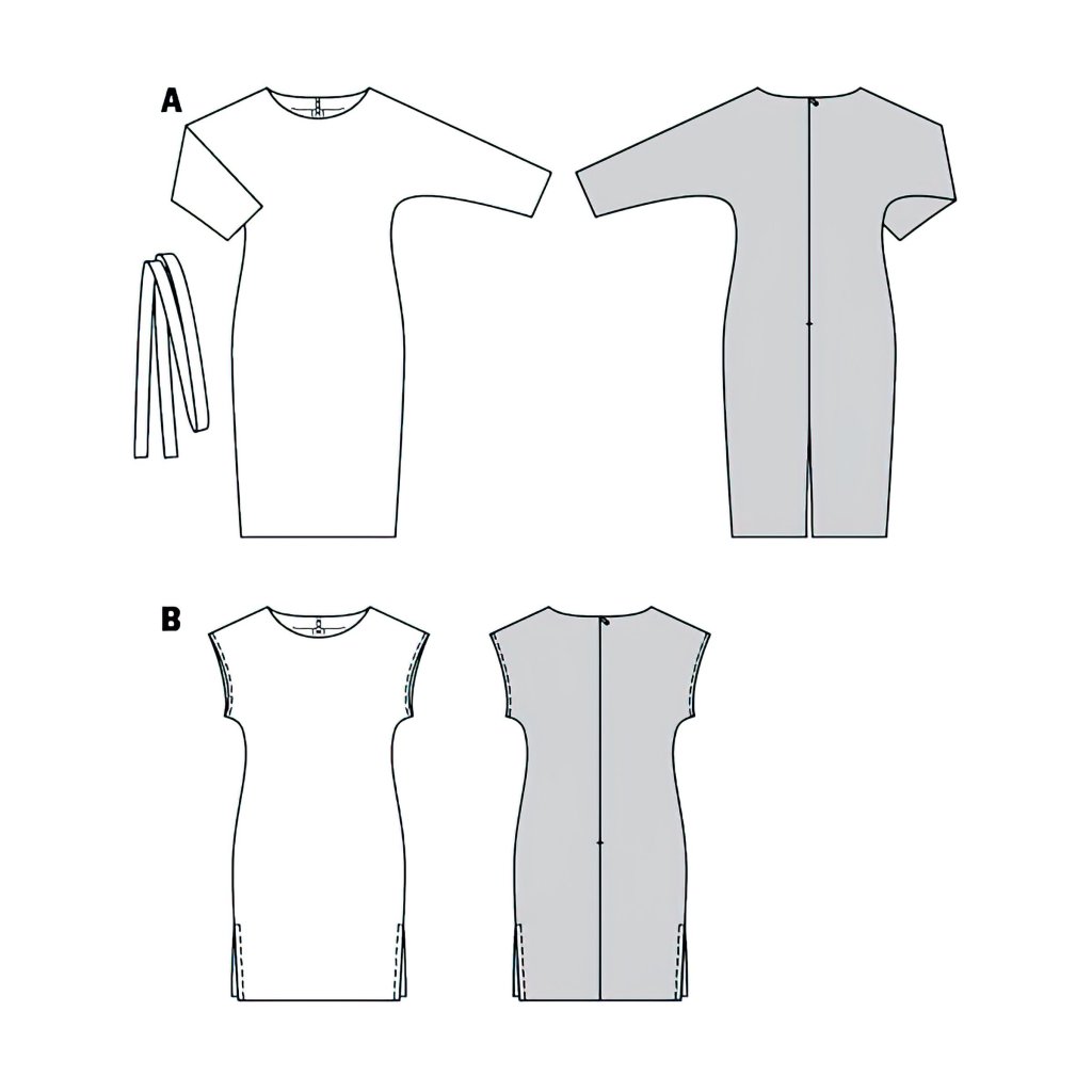 الگو خیاطی پیراهن زنانه بوردا استایل کد 6322 سایز 34 تا 44 متد مولر