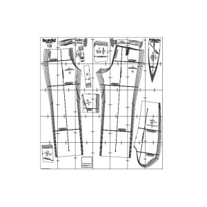 خرید آنلاین الگو خیاطی کت و شلوار زنانه بوردا استایل کد 7286 سایز 36 تا 48 متد مولر