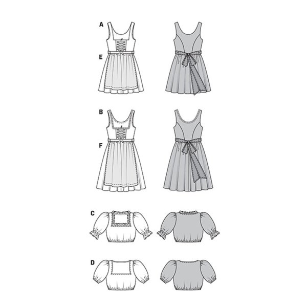 الگو خیاطی لباس سنتی  زنانه بوردا استایل کد 7057 سایز 32 تا 46 متد مولر