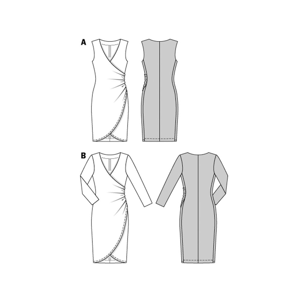 الگو خیاطی پیراهن مجلسی زنانه بوردا استایل کد 6829 سایز 34 تا 44 متد مولر