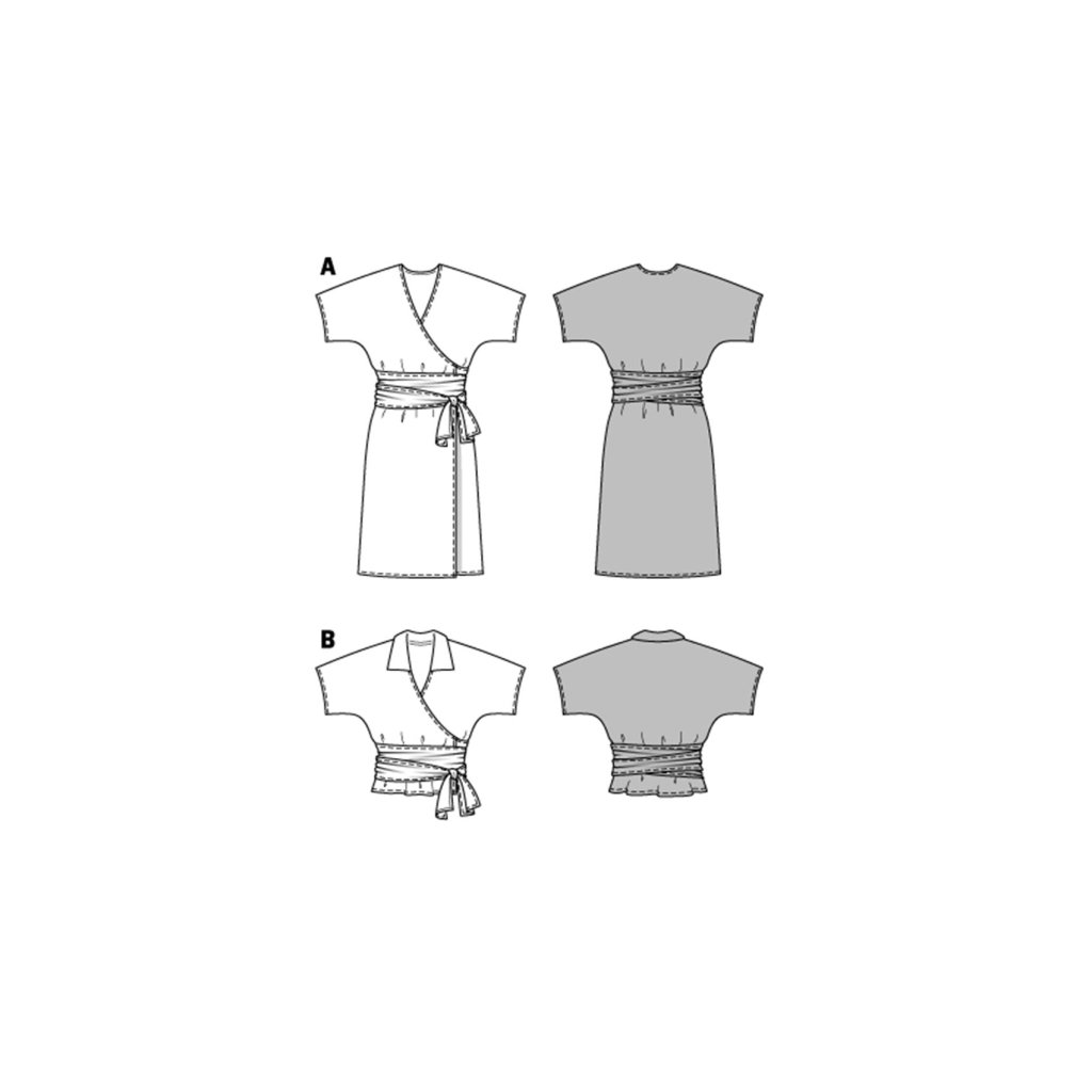 الگوی خیاطی پیراهن و بلوز زنانه بوردا استایل کد 6664 سایز 34 تا 44 متد مولر