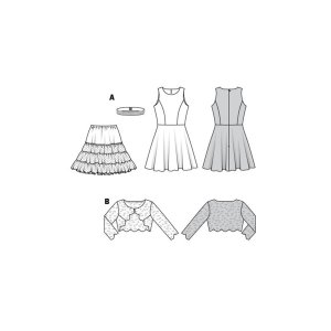 خرید اینترنتی الگوی خیاطی لباس مجلسی زنانه بوردا استایل کد 7308 سایز 32 تا 44 متد مولر