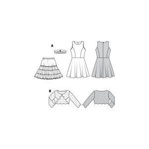 الگوی خیاطی لباس مجلسی زنانه بوردا استایل کد 7308 سایز 32 تا 44 متد مولر