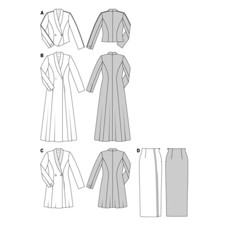 الگو خیاطی مانتو و کت دامن زنانه بوردا استایل کد 7153 سایز 34 تا 46 متد مولر