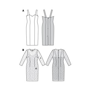 الگو خیاطی پیراهن مجلسی زنانه بوردا استایل کد 6423 سایز 36 تا 46 متد مولر