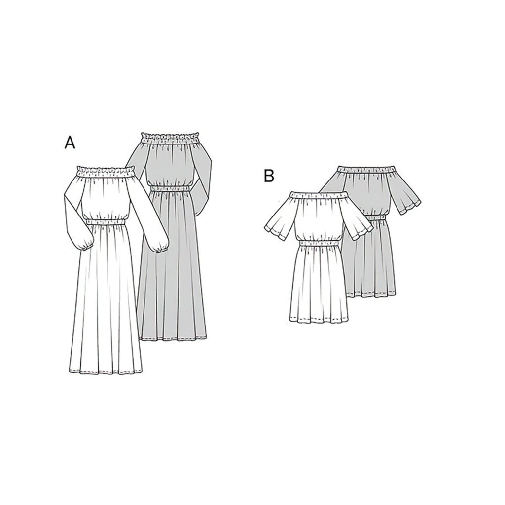 الگوی خیاطی پیراهن مجلسی زنانه بوردا استایل کد 6474 سایز 32 تا 44 متد مولر