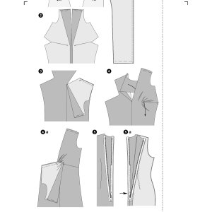 خرید آنلاین الگوی خیاطی پیراهن مجلسی زنانه بوردا استایل کد 6442 سایز 34 تا 44 متد مولر