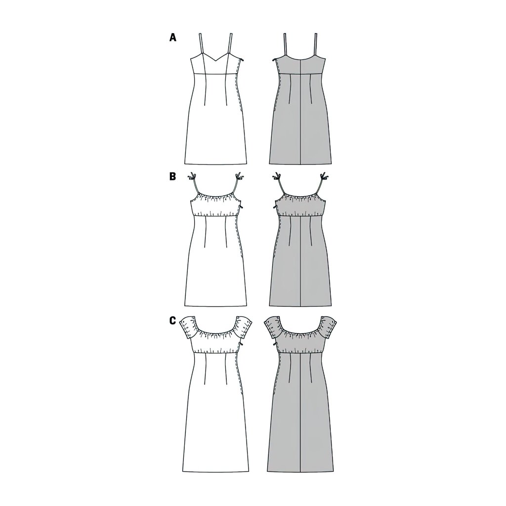 خرید آنلاین الگو خیاطی پیراهن زنانه بوردا استایل کد 6686 سایز 34 تا 46 متد مولر