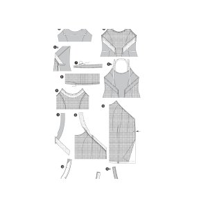 خرید اینترنتی الگو خیاطی پیراهن مجلسی زنانه بوردا استایل کد 6994 سایز 32 تا 42 متد مولر