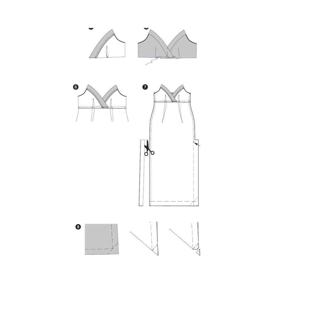 الگو خیاطی ست لباس خواب زنانه بوردا استایل کد 7186 سایز 36 تا 56 متد مولر