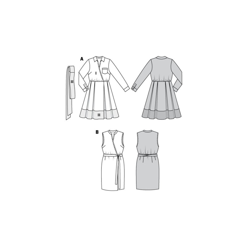 الگوی خیاطی سارافون و پیراهن زنانه بوردا استایل کد 6338 سایز 34 تا 44 متد مولر