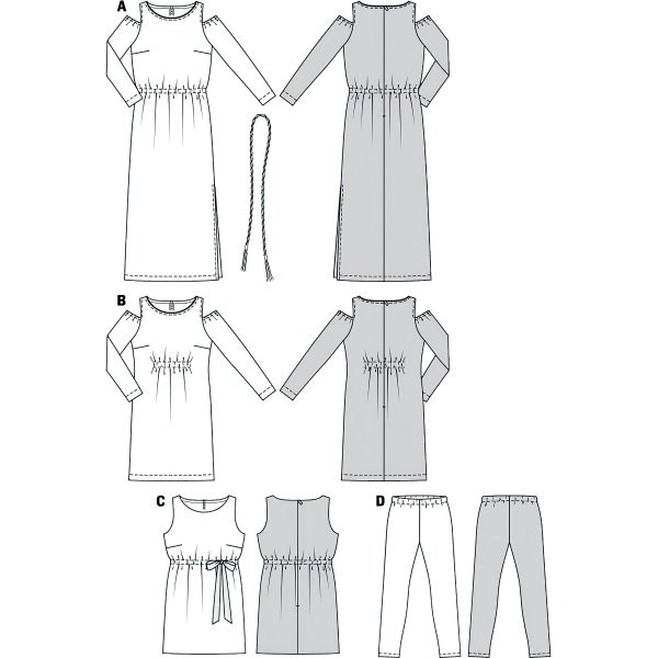 الگو خیاطی پیراهن و شلوار زنانه بوردا استایل کد 7392 سایز 44 تا 60 متد مولر