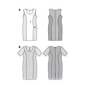 خرید اینترنتی الگو خیاطی پیراهن زنانه بوردا استایل کد 6676 سایز 44 تا 54 متد مولر