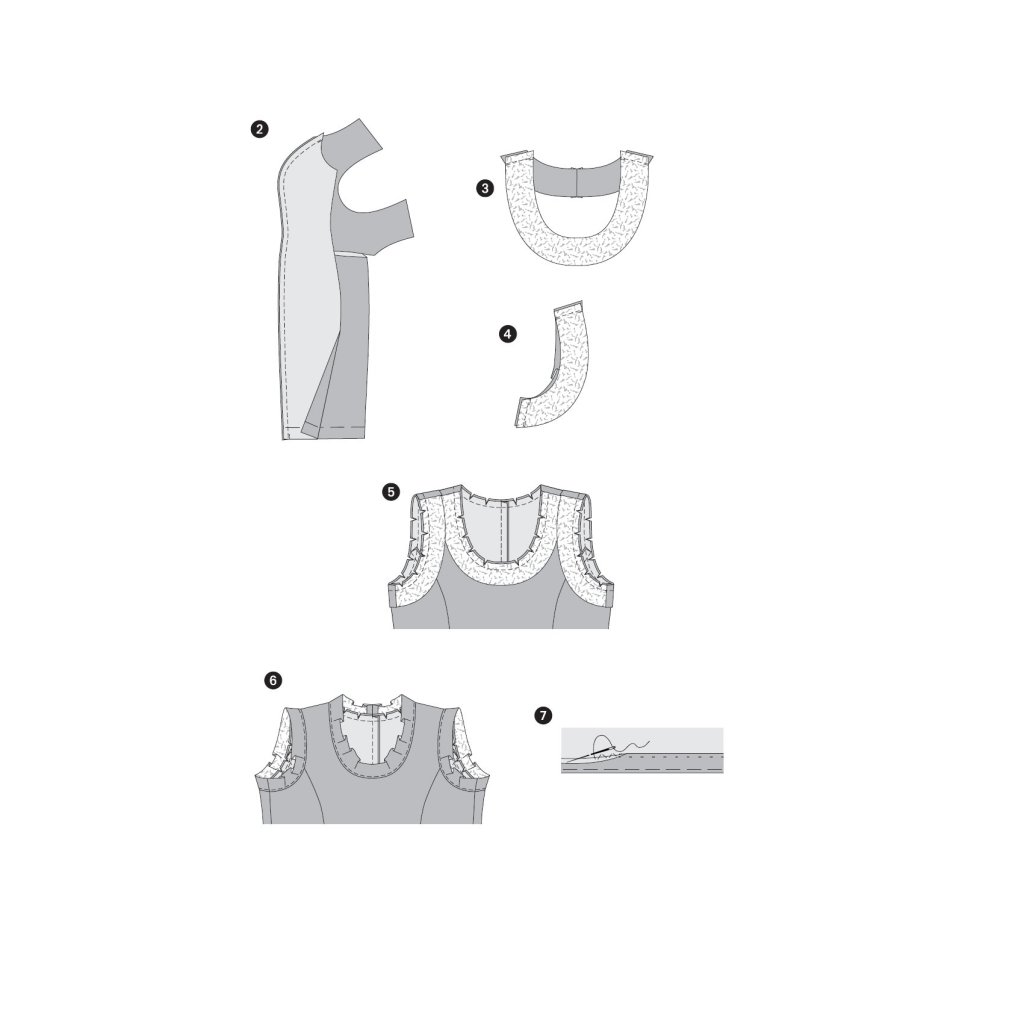 خرید آنلاین الگو خیاطی پیراهن زنانه بوردا استایل کد 6676 سایز 44 تا 54 متد مولر