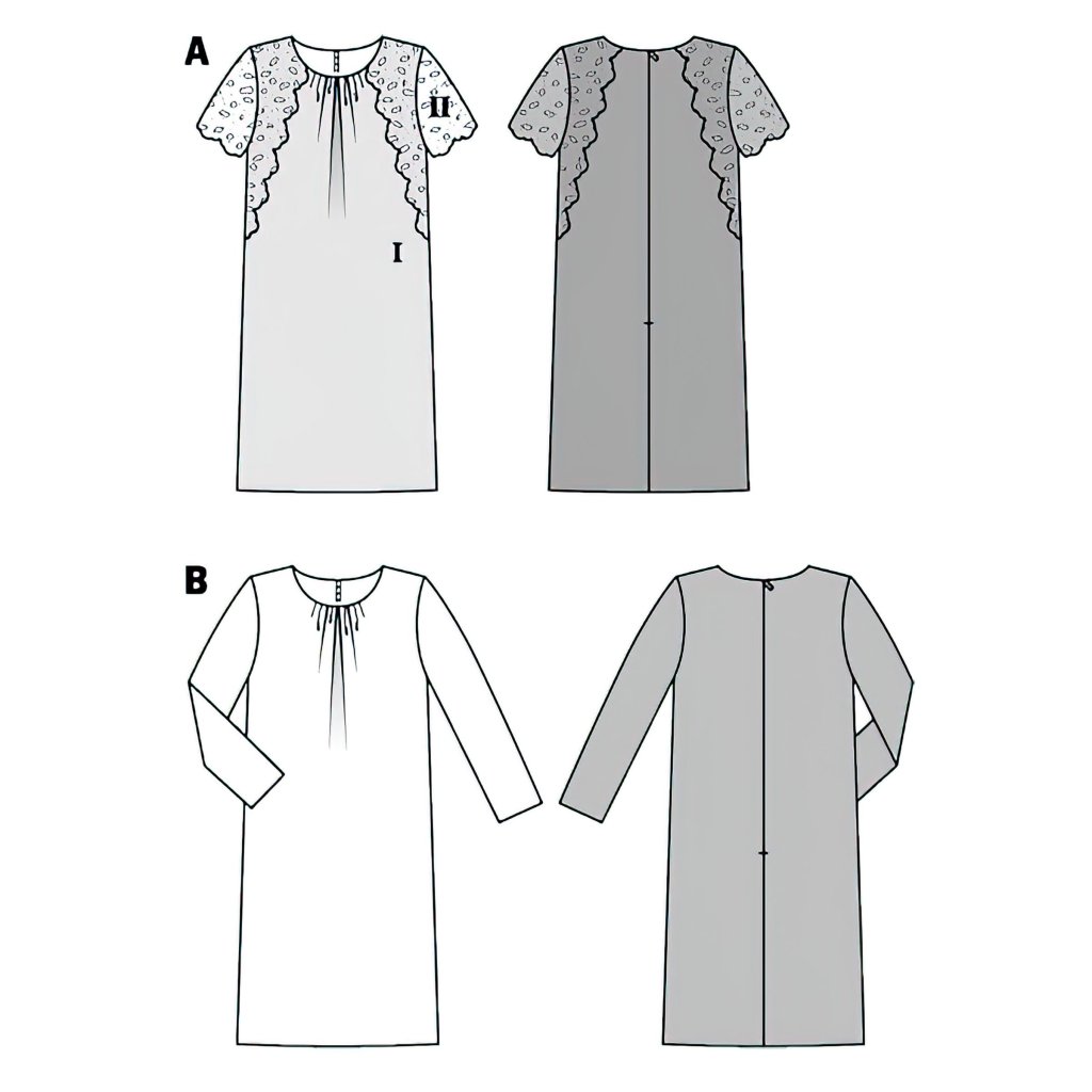خرید اینترنتی الگو خیاطی پیراهن زنانه بوردا استایل کد 6706 سایز 36 تا 46 متد مولر
